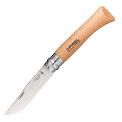 Нож Opinel №10, нержавеющая сталь, рукоять из бука, блистер, 001255 - фото 100539