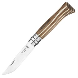 Нож Opinel №08, нержавеющая сталь, ручка из березы, коричневая  ручка, 002388 - фото 102683