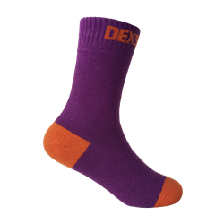 Водонепроницаемые носки детские DexShell Ultra Thin Children Socks L (20-22 см), пурпурный - фото 102712