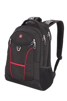 Рюкзак WENGER, 15”, чёрный/красный, полиэстер, 35х20х47 см, 33 л - фото 104824