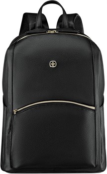 Рюкзак женский WENGER LeaMarie, черный, ПВХ/полиэстер, 31x16x41 см, 18 л - фото 104847