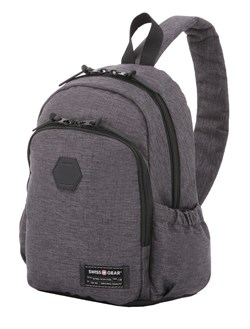 Рюкзак SWISSGEAR 13'', cерый, ткань Grey Heather/ полиэстер 600D PU , 25х14х35 см, 12 л - фото 110318