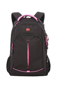 Рюкзак SWISSGEAR, черный/фуксия, фьюжн/2 мм рипстоп, 32x15x46 см, 22 л - фото 110322