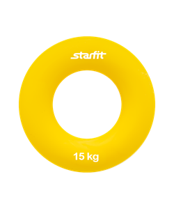 Эспандер кистевой ES-403 "Кольцо", диаметр 7 см, 15 кг, жёлтый - фото 59343