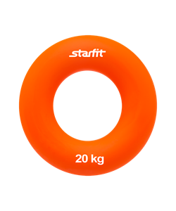 Эспандер кистевой ES-403 "Кольцо", диаметр 7 см, 20 кг, оранжевый - фото 59347