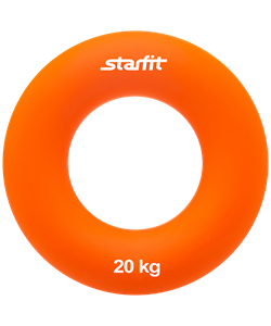 Эспандер кистевой ES-404 "Кольцо", диаметр 8,8 см, 20 кг, оранжевый - фото 59355