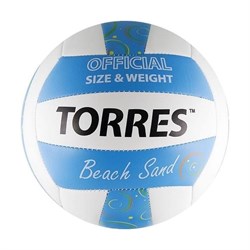 Мяч для пляжного волейбола Torres Beach Sand Blue арт.V30095B р.5 - фото 77351