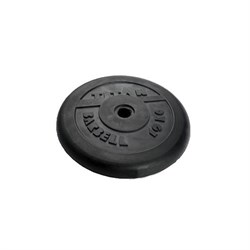 Диск обрезиненный черный Titan Barbell d-26 10 кг - фото 78912