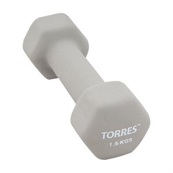 Гантель неопреновая Torres 1.5 кг арт.PL550115 - фото 81076