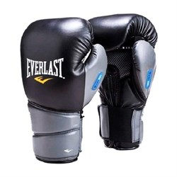 Перчатки боксерские Everlast Protex2 Gel 12 унций к/з черные - фото 81392