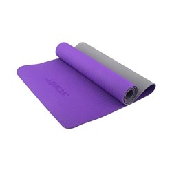 Коврик для йоги Starfit FM-201 (173x61x0,5 см) фиолетовый/серый - фото 83541