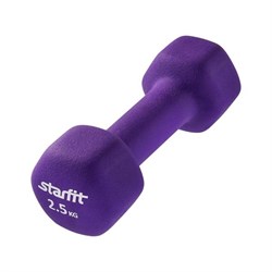 Гантель неопреновая Starfit DB-201 2,5 кг фиолетовая - фото 83563