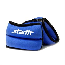 Утяжелители для рук Starfit WT-101"Браслет" 0,5 кг*2шт, синие/черные - фото 83774