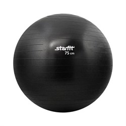 Мяч гимнастический Starfit GB-101 75 см антивзрыв, черный - фото 83793