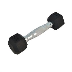 Гантель обрезиненная Starfit DB-301 1 кг черная - фото 84201