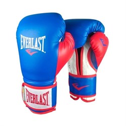 Перчатки боксерские Everlast Powerlock P00000727-10 10 унций, синий/красный - фото 86648