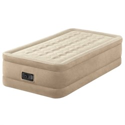 Односпальная надувная кровать Intex 64456 "ultra Plush bed" + насос (191х99х46см) - фото 88011