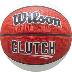 Мяч баскетбольный Wilson Clutch арт.WTB14195XB07 р.7 резина, бутил. камера, красно-бело-черный - фото 88122