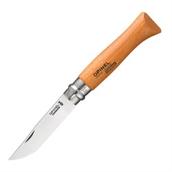 Нож Opinel №9, углеродистая сталь, рукоять из дерева бука, блистер - фото 95000