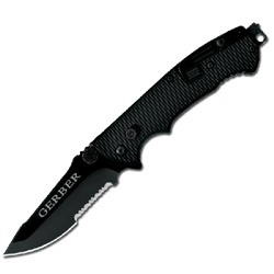 Нож Gerber Tactical Hinderer CLS, черный, серейторное лезвие, коробка, 22-01870 - фото 96784