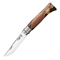 Нож Opinel №8 Chaperon, рукоять африканское дерево, футляр - фото 98457