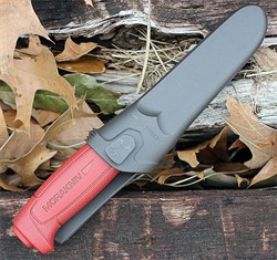 Нож Morakniv Basic углеродистая сталь, пласт. ручка (красный), 12147 - фото 98580