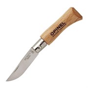 Нож Opinel №2, нержавеющая сталь, рукоять из бука