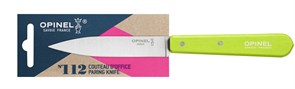 Нож столовый Opinel №112, деревянная рукоять, блистер, нержавеющая сталь, зеленый 001915
