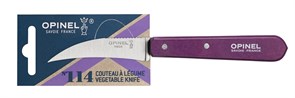 Нож для чистки овощей Opinel №114, деревянная рукоять, нержавеющая сталь, сливовый, блистер, 001924
