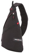 Рюкзак SWISSGEAR с одним плечевым ремнем, черный/красный, 25x15x45 см, 7 л