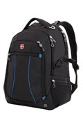 Рюкзак SWISSGEAR, 15”,чёрный/синий, полиэстер 900D/рипстоп, 36x19x47 см, 32 л