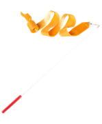 Лента для художественной гимнастики AGR-201 4м, с палочкой 46 см, оранжевый