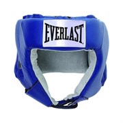 Шлем открытый Everlast Usa Boxing 610206U  кожа синий р.М