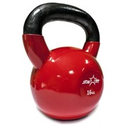 Гиря чугунная с виниловым покрытием Starfit DB-40 16 кг красная