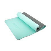 Коврик для йоги Starfit FM-201 (173x61x0,6 см) мятный/серый