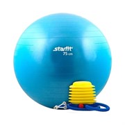 Мяч гимнастический Starfit GB-102 с насосом 75 см антивзрыв, синий