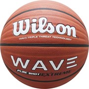 Мяч баскетбольный Wilson Wave Pure Shot Extreme арт.WTB0997XB07 р.7 резина, бутиловая камера, коричн