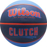 Мяч баскетбольный Wilson Clutch арт.WTB14197XB07 р.7 резина, бутил. камера, сине-оранжевый